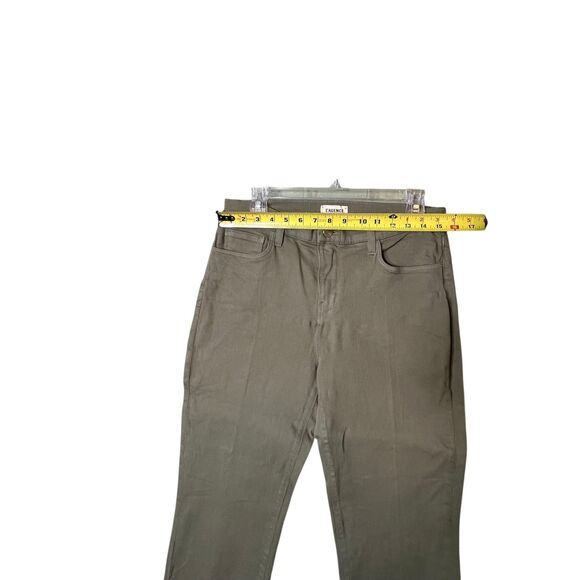 L'Agence Sada Jeans Womens 30 Green Basil Cropped High Rise Slim Raw Hem Pants - Picture 7 of 11